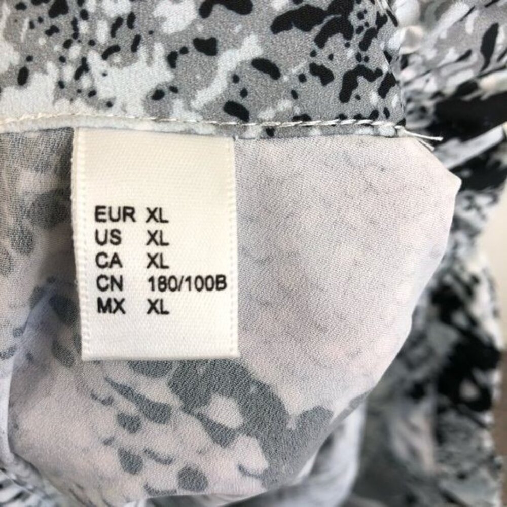 H&M Snake Python High Collar Ruffle Blouse - image 7